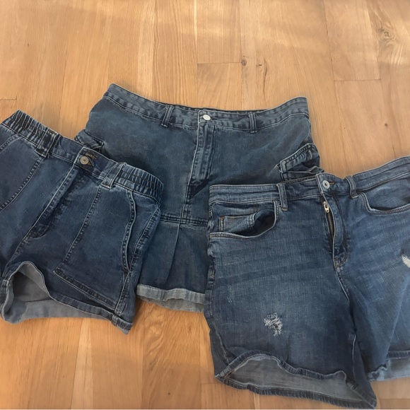 Denim Skirt and Shorts Set. 3 pairs - Picture 2 of 7